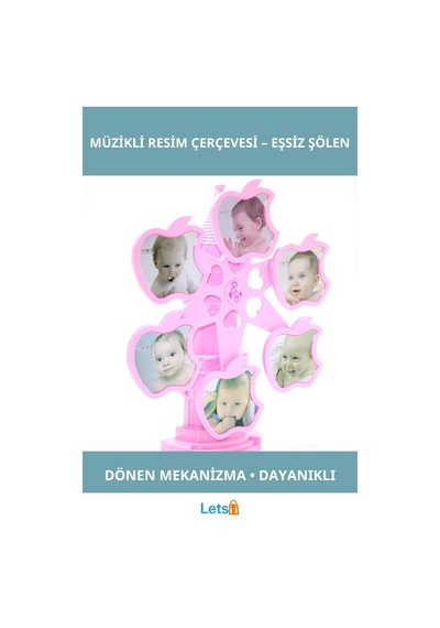Dönen Müzikli Resim Çerçevesi Eşsiz Tasarım Dekoratif Hediye