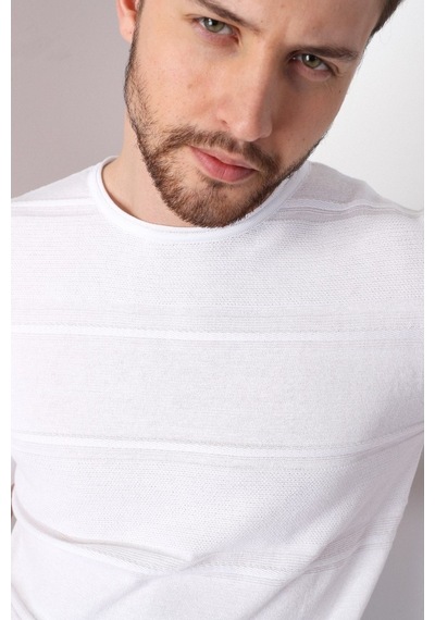 Ferraro Beyaz Bisiklet Yaka Erkek Pamuk Triko T-Shirt-Beyaz (417934683) Beyaz Ferraro Beyaz Bisiklet Yaka Erkek Pamuk Triko T-Shirt-Beyaz (417934683) Beyaz
