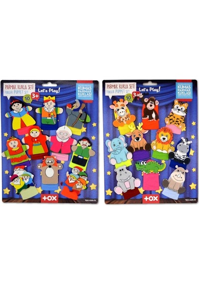 Lisinya247 2 Set - 20 Parça Masal Kahramanları Ve Safari Hayvanları Parmak Kukla