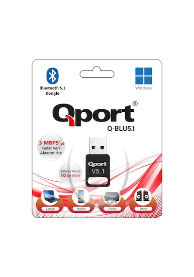 Qport Q-blu5.1 Bluetooth V5.1 Usb Adaptor