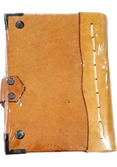 El Yapımı Deri Defter 12 x 17 CM 150 Yaprak N11.1150