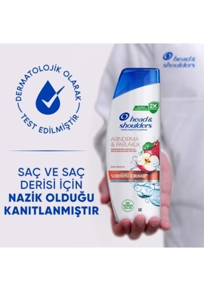 330 Ml Elma Sirkesi Özlü Şampuan, Kepek Önleyici Bakım Sağlar Normal