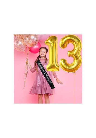8 Rakam Folyo Balon Gold 100 Cm Renkli