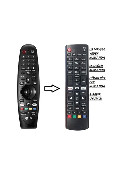 LG Uyumlu AN-MR650A LED TV Sihirli Yedek Kumandası