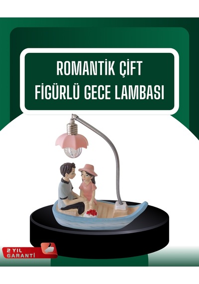 El - 485 - Ele Tutuşan Çift Figürlü Dekoratif Gece Lambası - Aconcept - Romantik Tasarım Kristal