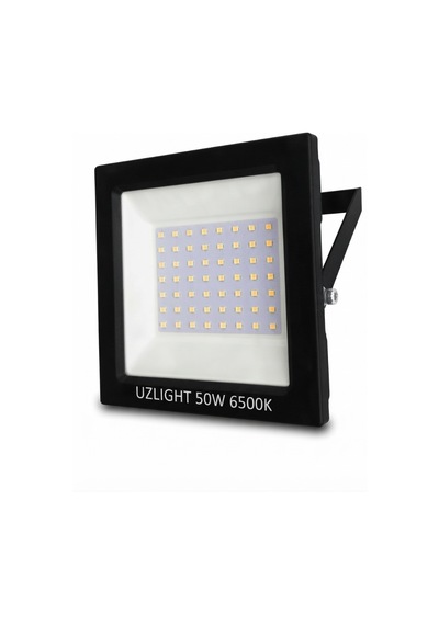 Uzlight 50w Led Projektör Siyah Kasa Beyaz Işık 6500k Dış Mekan Katt-030