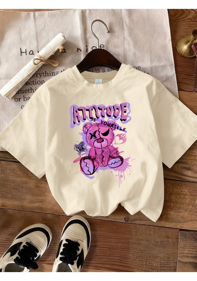 Noıssey Urban Pop Graphic Kadın Tişört Koleksiyonukod 5513 Bej