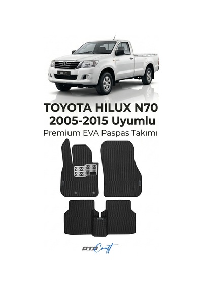 OtoCraft Toyota Hilux N70 2005-2015 Araca Özel 3d Havuzlu Eva Paspas Tam Set 5 Parça
