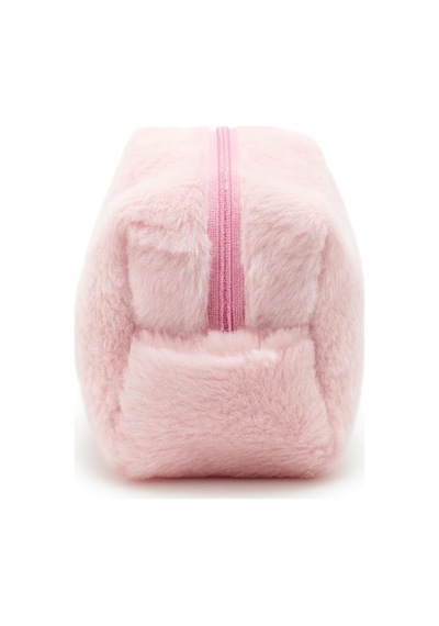 Peluş Yumuşacık Makyaj Çantası - Kozmetik Organizeri Pembe Çok Renkli