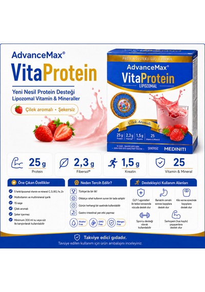 Advancemax Lipozomal VitaProtein 15 Saşe