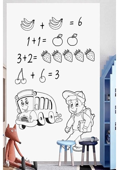 Beyaz Sticker Board Duvara Yapışan Yapışkanlı Yazı Tahtası 1430 Diğer