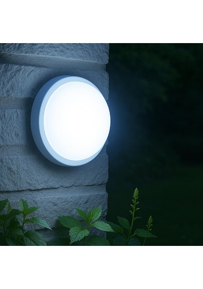Artos 15w Led Beyaz Tavan Duvar Lambası Ip65 Su Geçirmez Beyaz Işık 6500k 1500 Lümen 220v Banyo Bahçe Balkon İçin Dış Mekan Aydınlatma 120w Ampul Eşdeğeri Çok Renkli