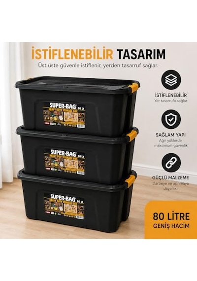 Süper Bag 80 L Saklama Kutusu Asr-4039 Çok Renkli