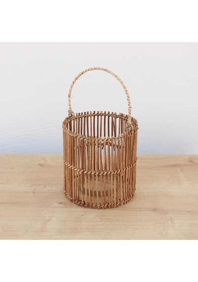 Serra Rattan Orta Boy Mumluk 17x18x 28 X Bej