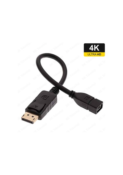 4k Displayport Erkek To Mini Displayport Dişi Çevirici Kablo