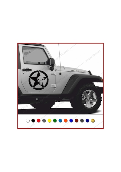 Army Yıldız Off Road Sticker Oto Sticker 4X4 Sticker
