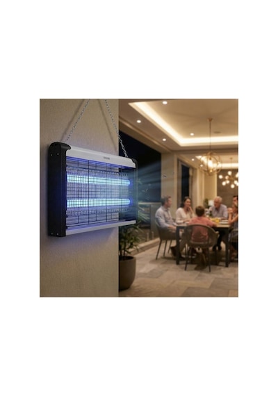 Asonic S26 20w Çift Cam Led Zincir Askısılı Sanayı Tipi Sinek Öldürücü 2000v Xl Boy Geniş Kapsama Alanı Tek Parça