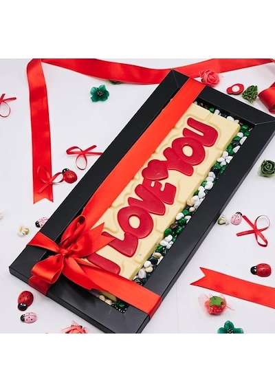 Nin Chocolate I Love You Tablet Çikolatalı Çakıl Taşı Draje Kutu