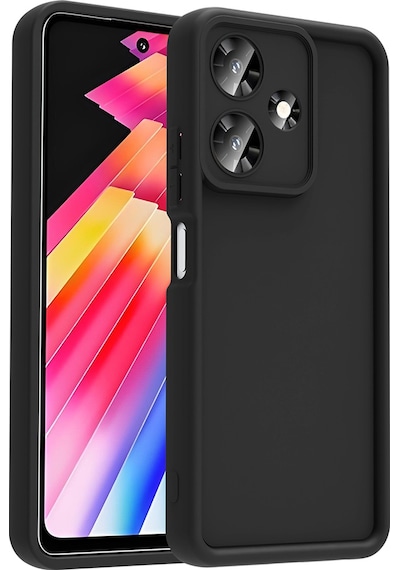 Rba Aksesuar İnfinix Hot 30i Kılıf Kamera Korumalı Rba Ananas Kapak - Siyah Siyah