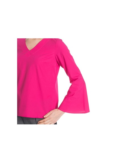 Bulalgiy Kadın Pembe Kolları Volan Bluz - Bga078443 Pembe