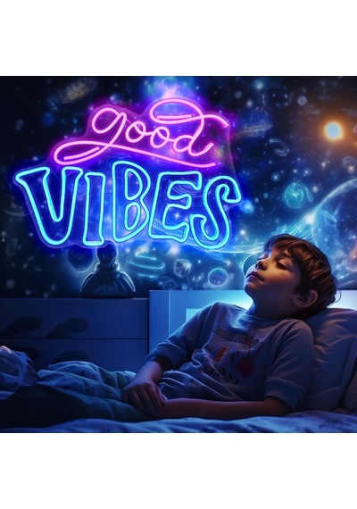 Good Vibes Neon Led Tabela Dekoratif Aydınlatma