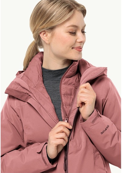 Jack Wolfskin Pilvi Down W Kadın Kaz Tüyü Mont Mineral Red Mineral Red