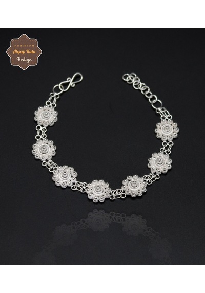 Kişniş Bereket Model 925 Ayar Gümüş Telkari Kadın Bileklik 201024685 Gümüş