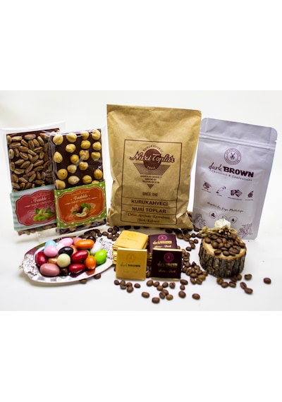 Dark Brown Tadım Çikolata ve Kahve Paketi 4'lü Tanışma Seti 700 G