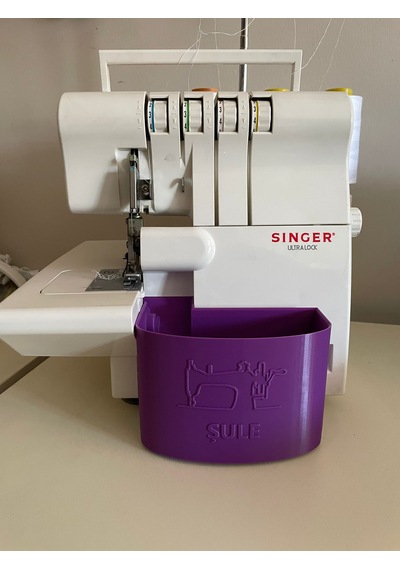 Singer Overlok Çöp Kutusu Fire Kabı Xl Kişiye Özel Mor 14sh654 14