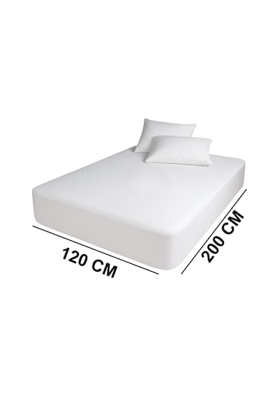 Yatak Alezi Kapitone Fitted Sıvı Geçirmez Yatak Örtüsü 120x200cm Beyaz