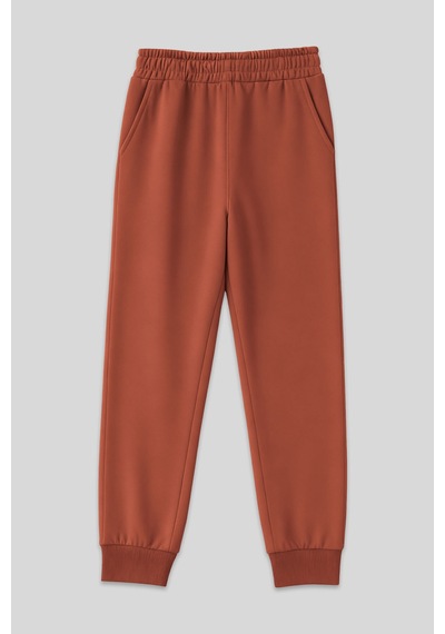 Tommy Life Tarçın Yüksek Bel Jogger Rahat Form Manşetli Kadın Eşofman Alt - 94561 Tarçın