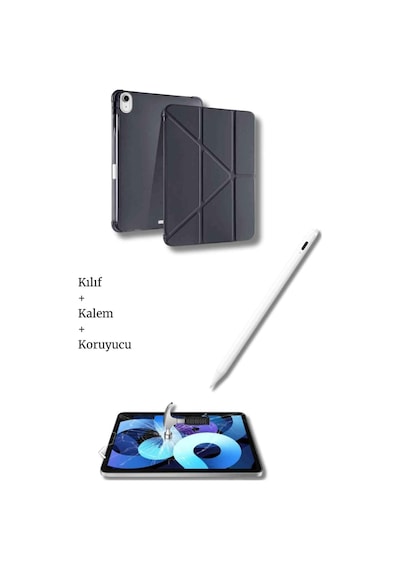 Apple Uyumlu iPad  Air 11" A3270 A3271 A2899 A2903 M3 M2 Çip Tablet Kılıfı Tablet Kalemi Ve Ekran Koruyucu Tablet Kılıfı