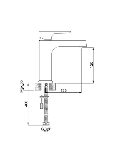 Newarc Aqua Lavabo Bataryası Siyah 941521B