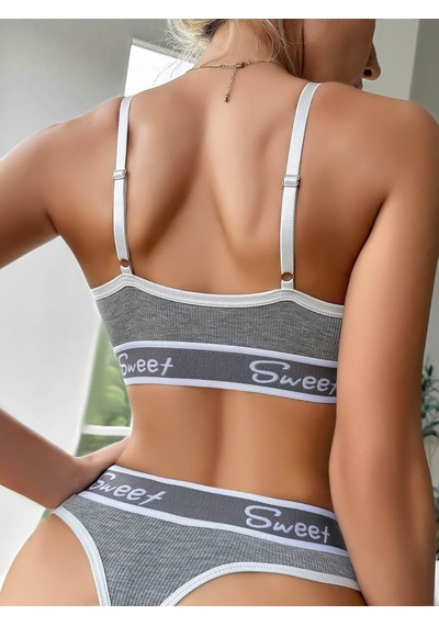 Epilons Zenviar56 Kadın Gri Sweet Sütyen Kilot Takımı 5198 Zenviar565