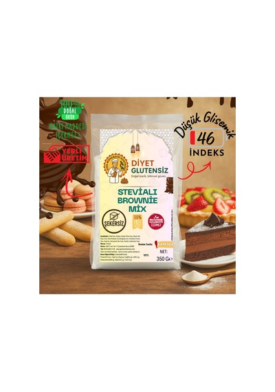Stevialı Glutensiz Brownie Mix 350 G Şekersiz