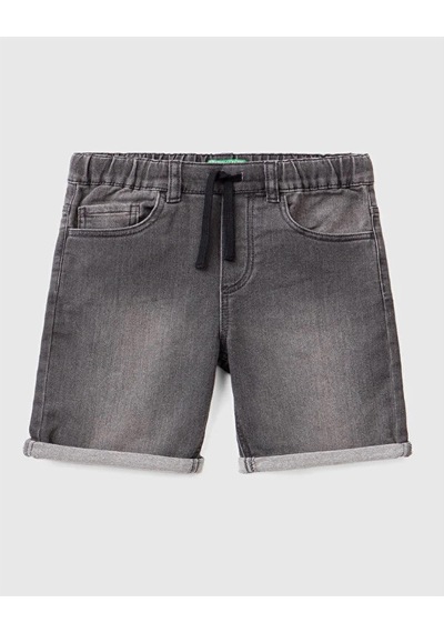 United Colors Of Benetton Erkek Çocuk Gri Rahat Denim Şort Gri