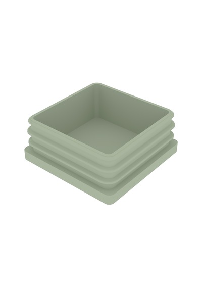 Cateksss 60x60 Mm Profil İçin Kademeli İçe Geçme Profil Tapası, Profil Kapak, Profil Tapa Krem - 40 Lı Paket