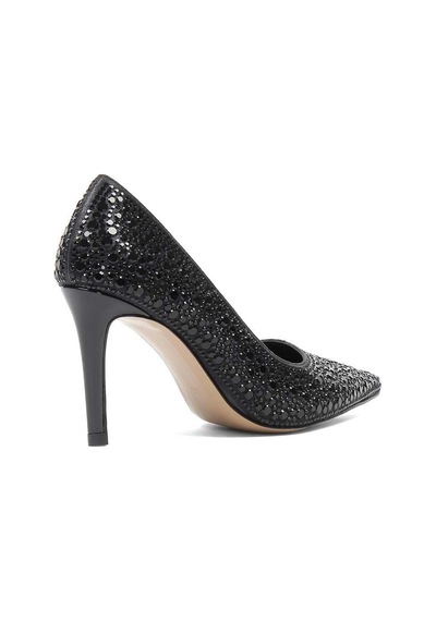 Kadın Siyah Parlak İnce Topuklu Stiletto