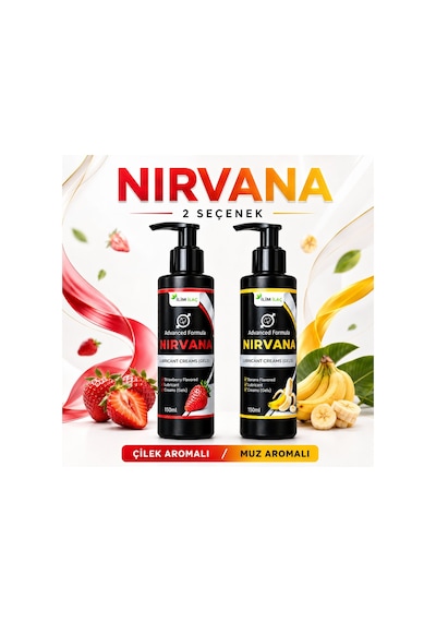 Nirvana Çilek Ve Muz Aromalı Kayganlaştırıcı Jel 2 x 150 ML