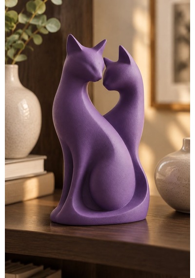 Kedi Çifti Biblo Minimalist Dekorasyon 33557066