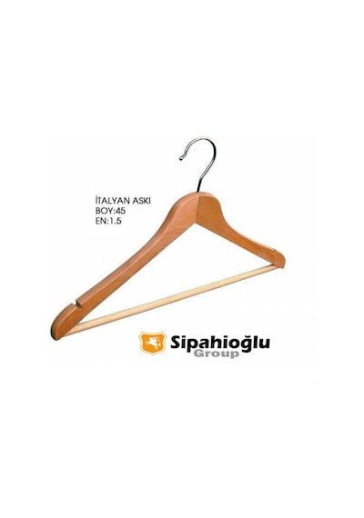 Ahşap Askı Elbise Askısı 30 Adet Ahşap