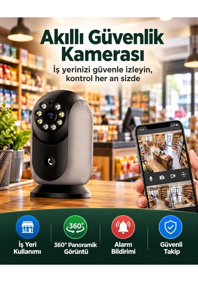 Harvox Hx-ıc006 Full Hd Akıllı Ip Gece Görüşlü Bebek Ve Ev Güvenlik Kamerası Siyah