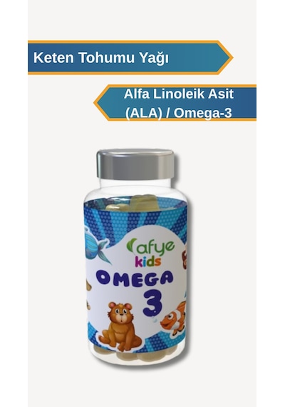 Afye Kids Güçlendirilmiş Şeker Omega-3 Arı Sütü 50 Ayıcık