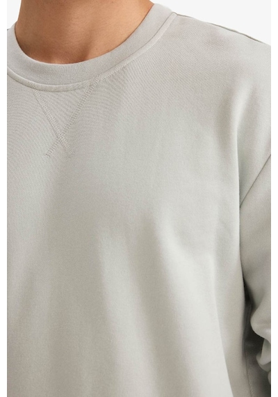 Defacto %100 Pamuk Basic Sweatshirt E8339ax26spgn1255 Yeşil-gn1255
