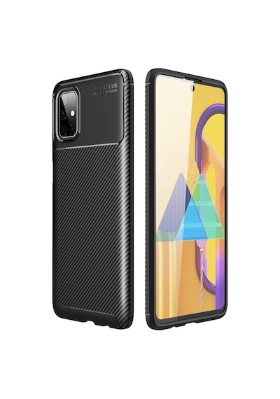 Samsung Uyumlu Galaxy M51 Kılıf Focus Karbon Silikon Kılıf