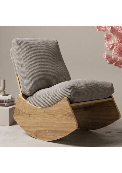 Comfort Sallanır Koltuk Tv Koltuğu Sallanan Berjer Sandalye Gri
