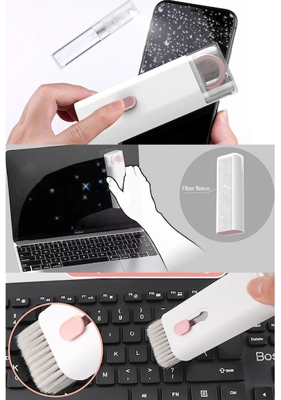 Thentech Ekran Klavye Temizleme Kiti Çok Fonksiyonlu 7 +1 Kablosuz Kulaklık Temizleyici