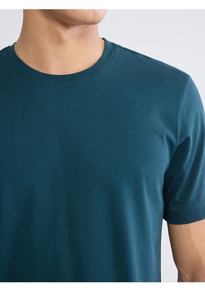 Lcwaıkıkı Classic Petrol %100 Pamuk Regular Fit Basic Tişört