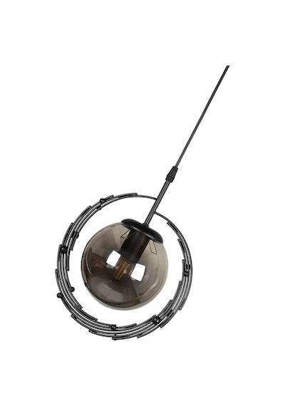 Begüsa Titan Tekli Avize Siyah Füme Cam