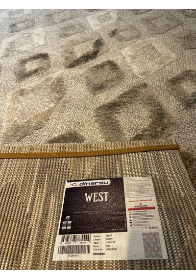 West Halı Salon, Oturma, Yatak Odası Halısı Desen Kodu 68359-095 Krem-gri-vizon